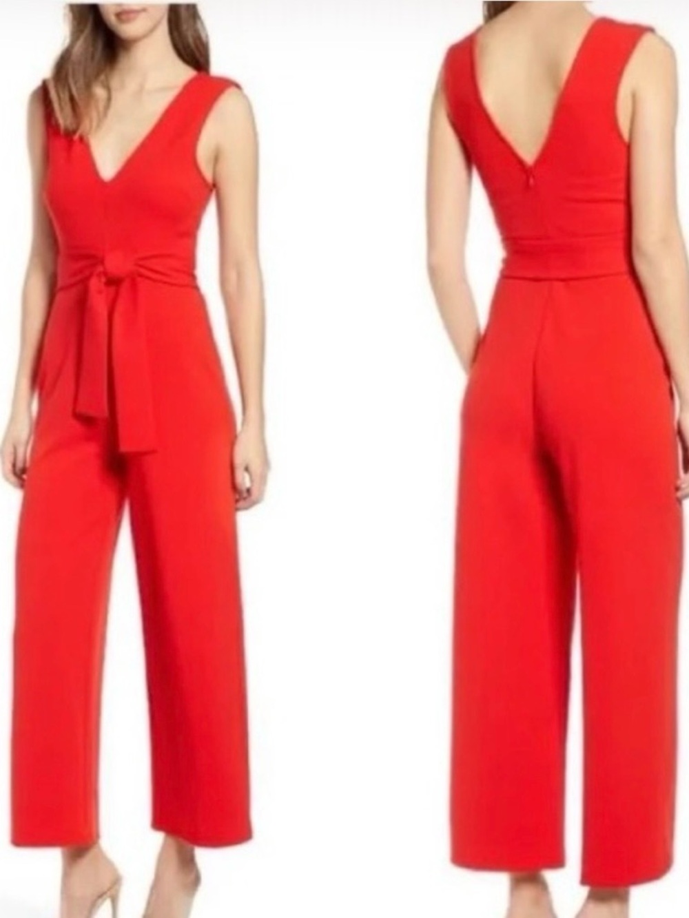 LEITH Sleeveless Wide Leg Jumpsuit